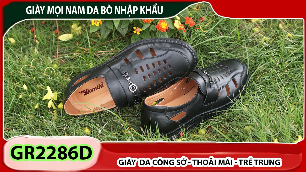 Giày sục nam da bò cao cấp 100%