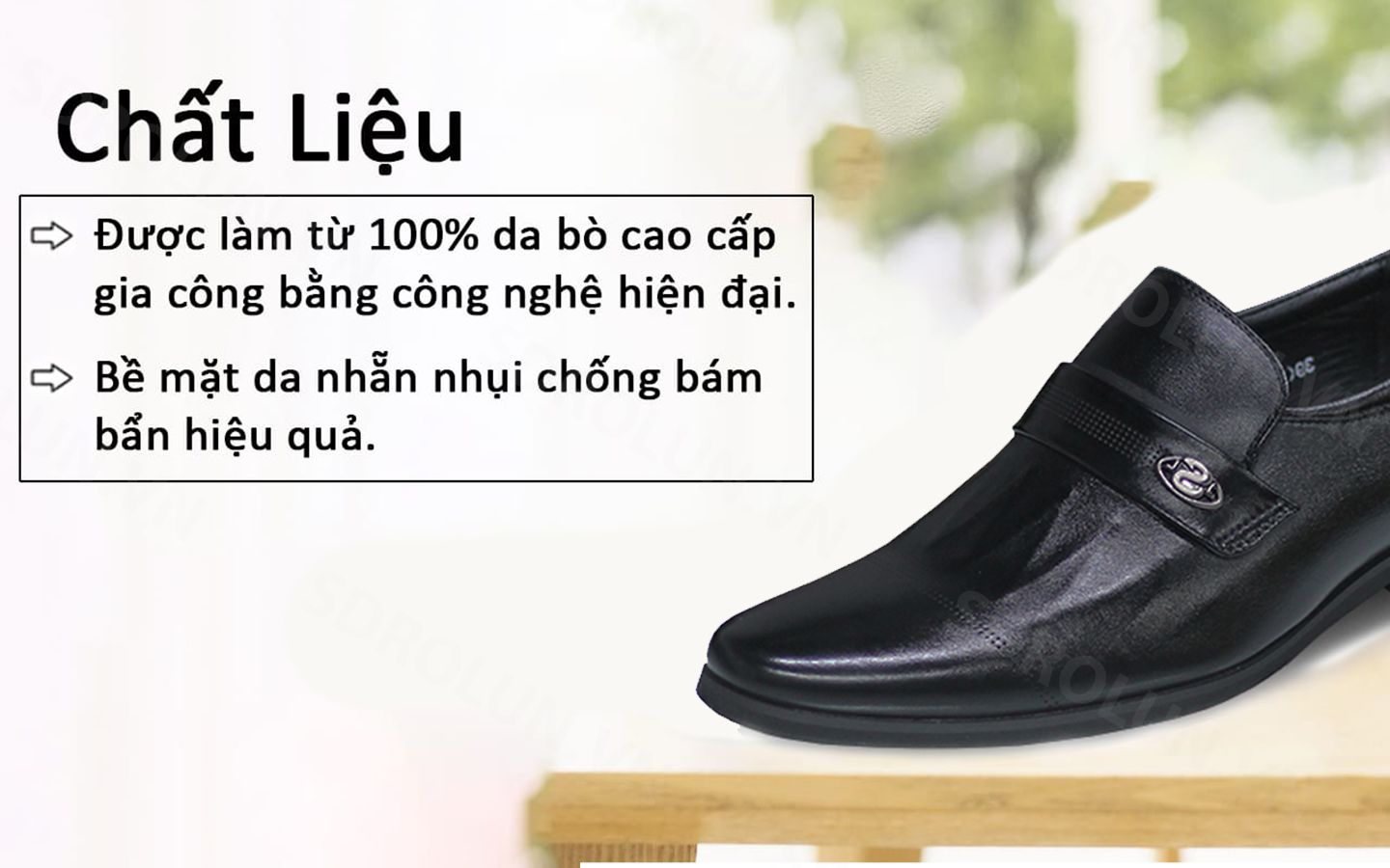 Giày lười da bò nam thương hiệu Sdrolun