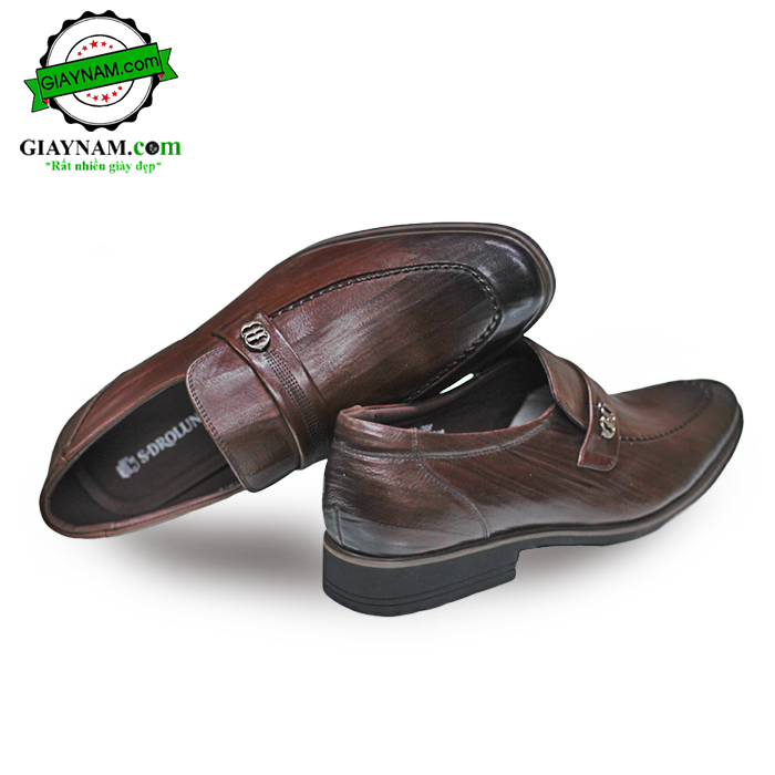 Giày lười công sở nhập khẩu thương hiệu Sdroun Màu Nâu Mã:GL52328N3