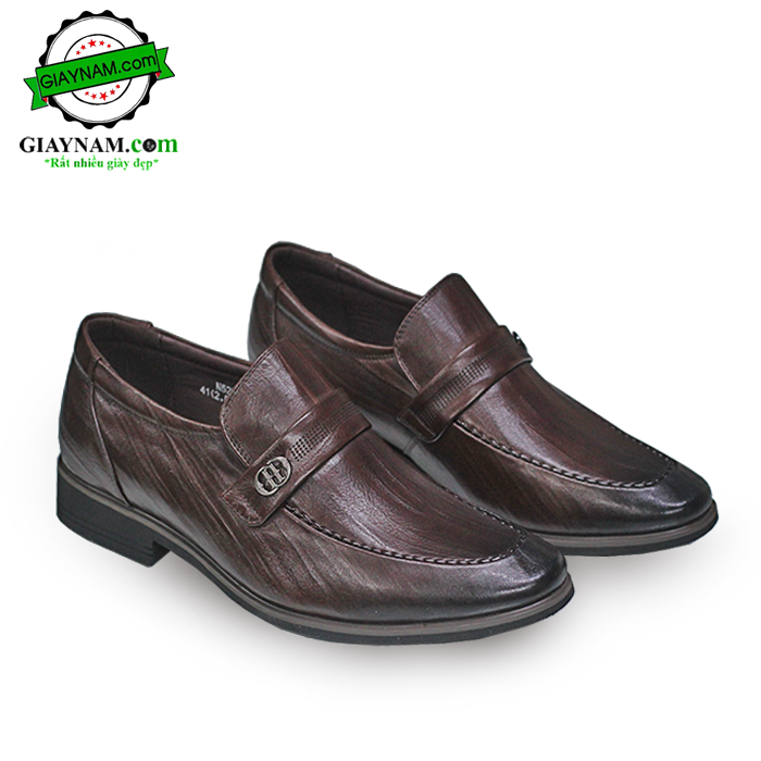 Giày lười công sở nhập khẩu thương hiệu Sdroun Màu Nâu Mã:GL52328N5