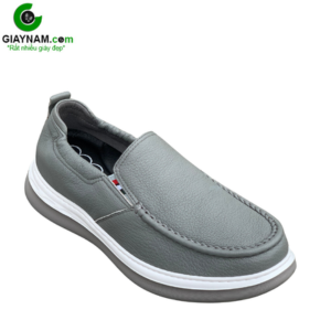 Giày cao nam 5cm da cưu màu Trắng Xám hiệu GOG ms_31826